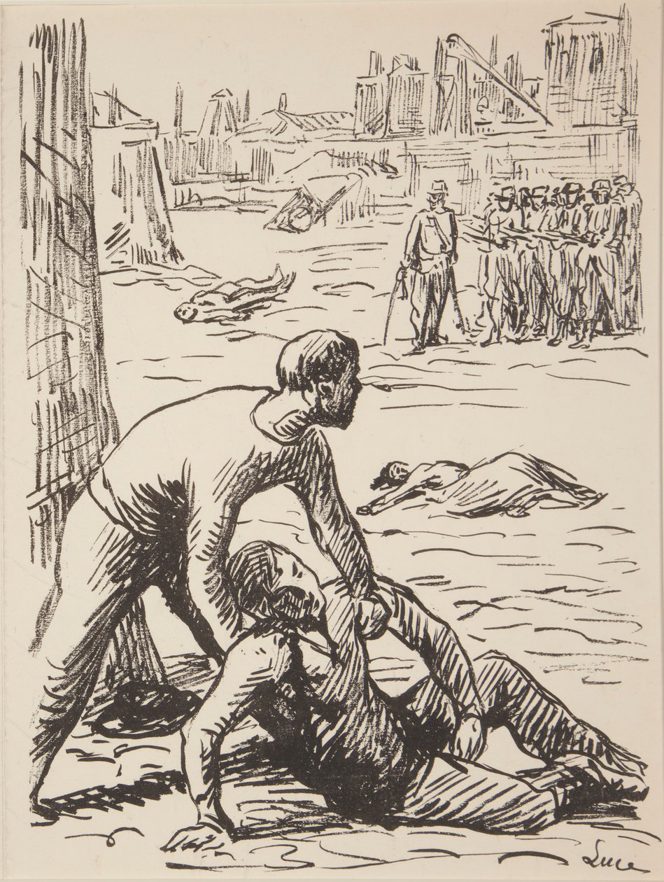Neuf estampes sans titre de sujets politiques - Maximilien Luce
