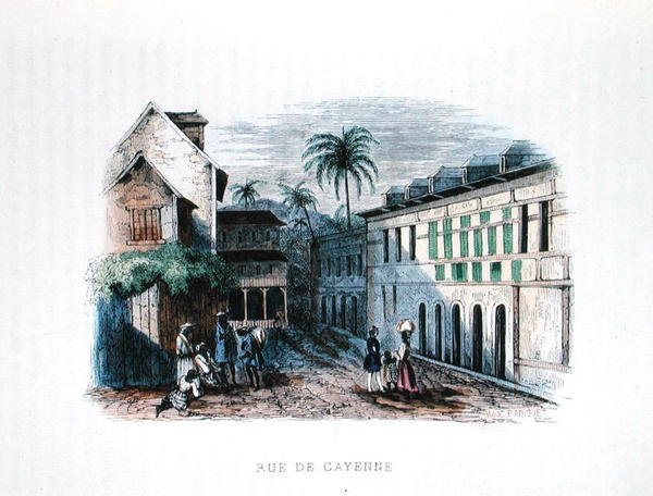 Rue de Cayenne, Guyane française, illustration de 