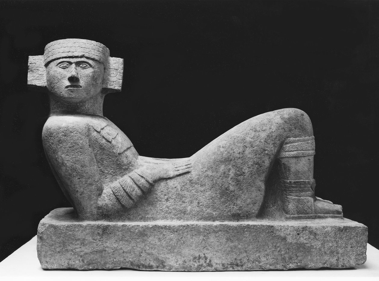Chac-Mool, de Chichen-Itza, Yucatan, vers 987-1185 av. J.-C. (calcaire) - Mayan