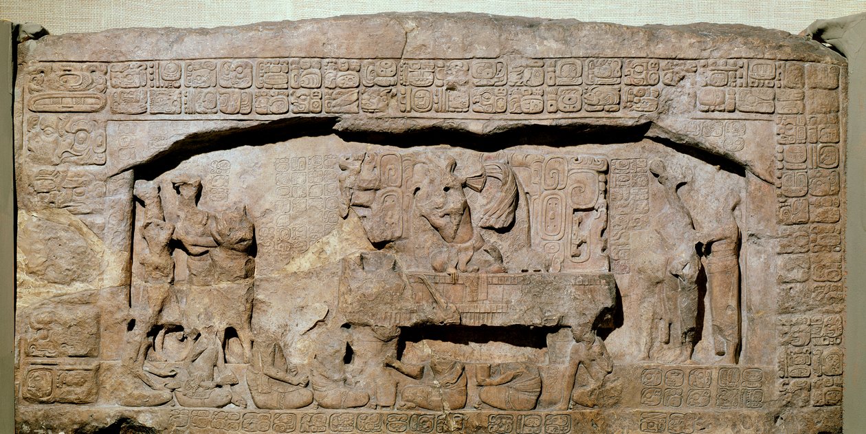 Linteau 3 de Piedras Negras, Peten, Guatemala, période classique tardive - Mayan