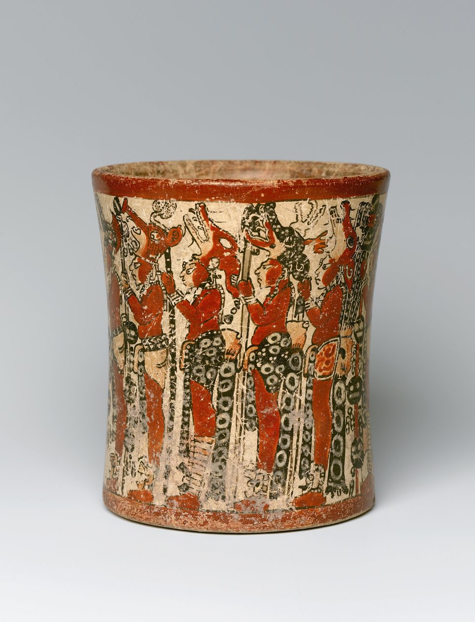 Vase cylindrique, trouvé au Yucatan, Mexique, c.550-950 - Mayan