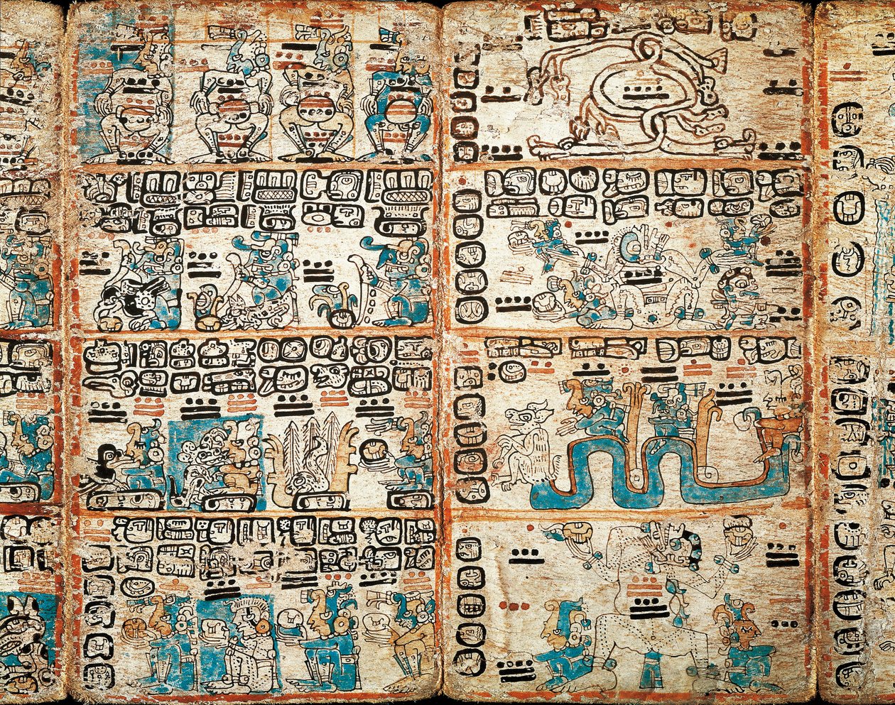 Le Codex de Madrid, miniatures peintes - Mayan Mayan