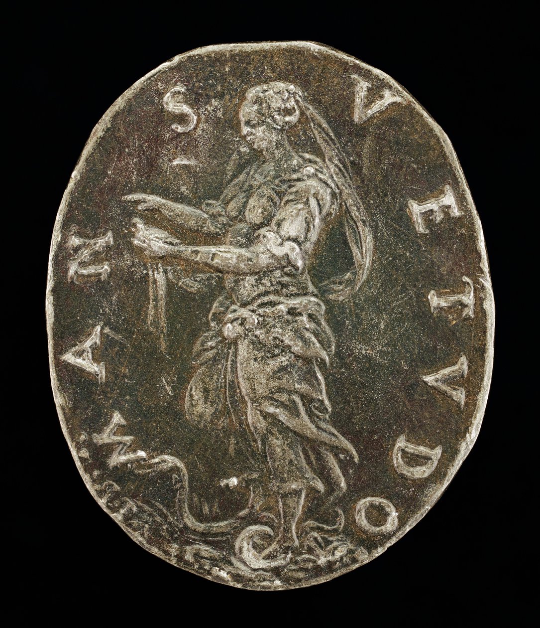 Douceur debout sur un serpent [verso] - Medallist T.R.
