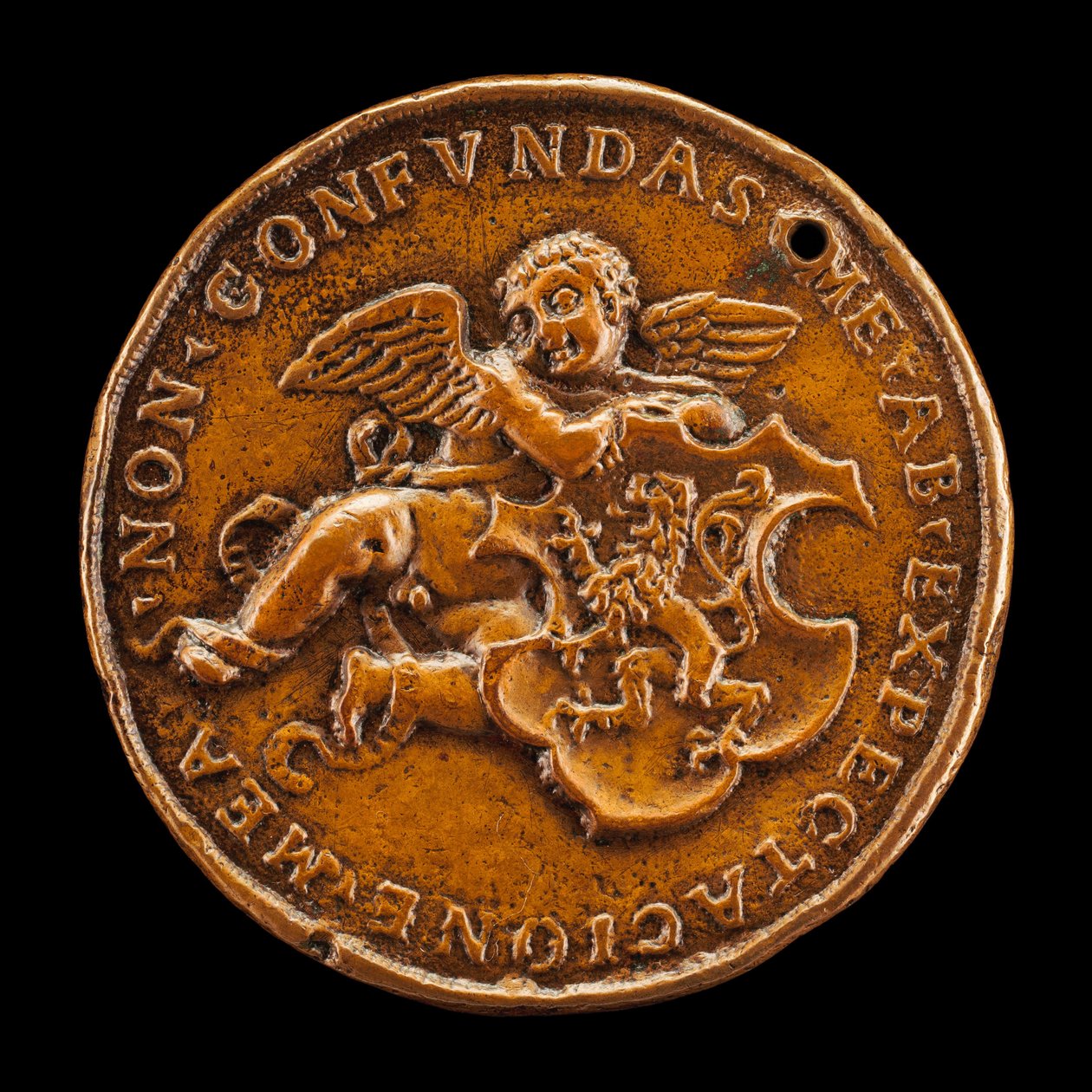 Putto tenant les armes de Vitry [verso], 1518 - Medallist of 1518