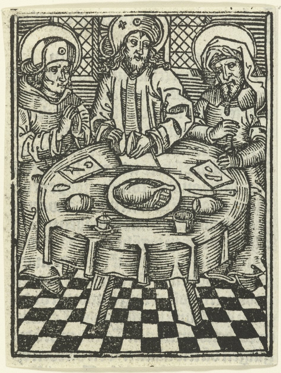 Le repas à Emmaüs - Meester van de Delbecq Schreiber Passie (attributed to)