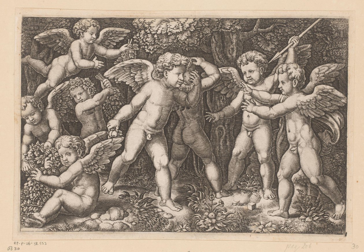 Putti jouant - Meester van de Dobbelsteen