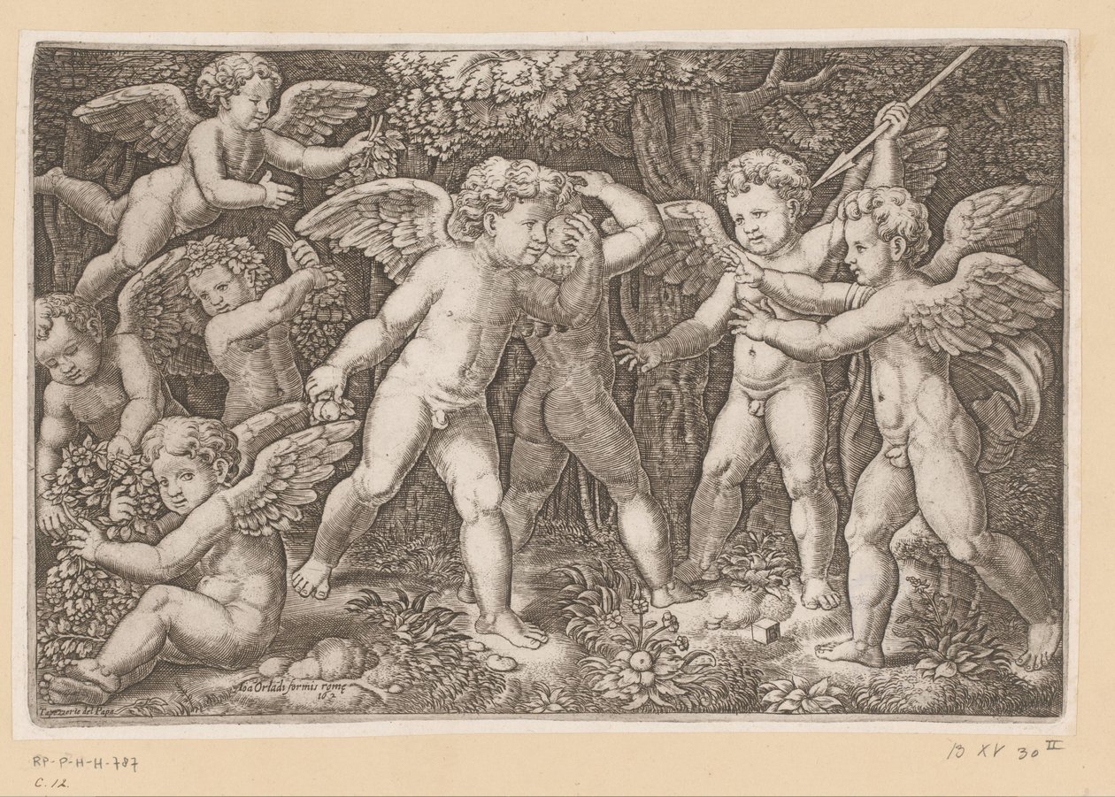 Putti jouant - Meester van de Dobbelsteen
