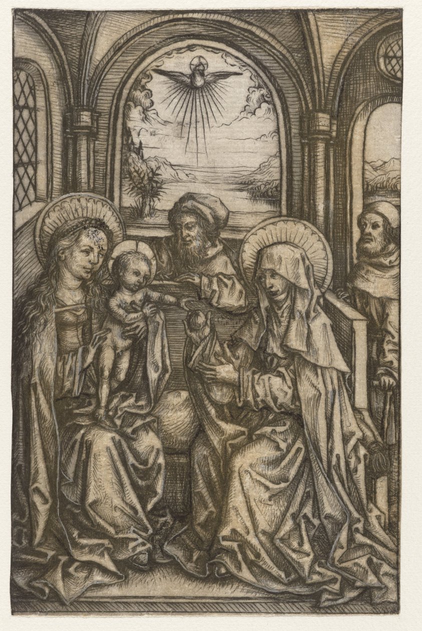 La Sainte Famille dans un espace voûté - Meester van het Amsterdamse Kabinet