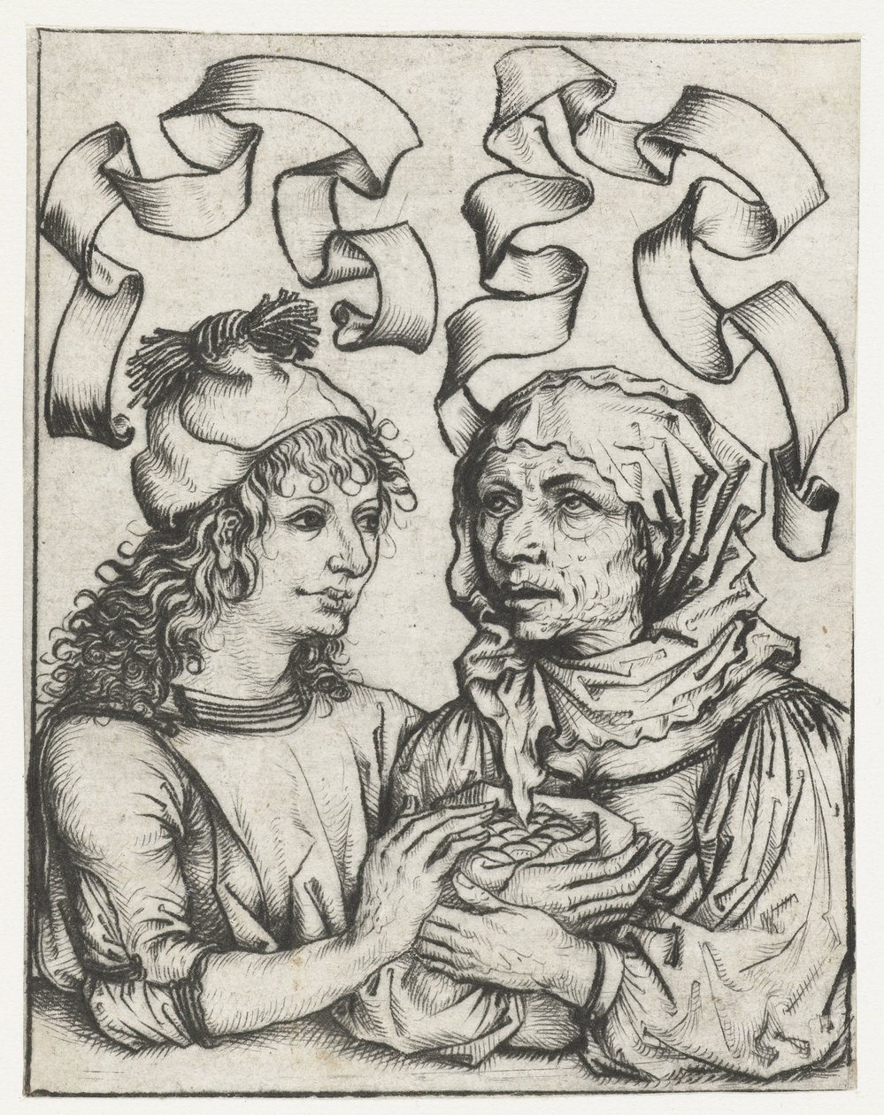 Jeune homme et vieille femme (Couples amoureux inégaux) - Meester van het Amsterdamse Kabinet