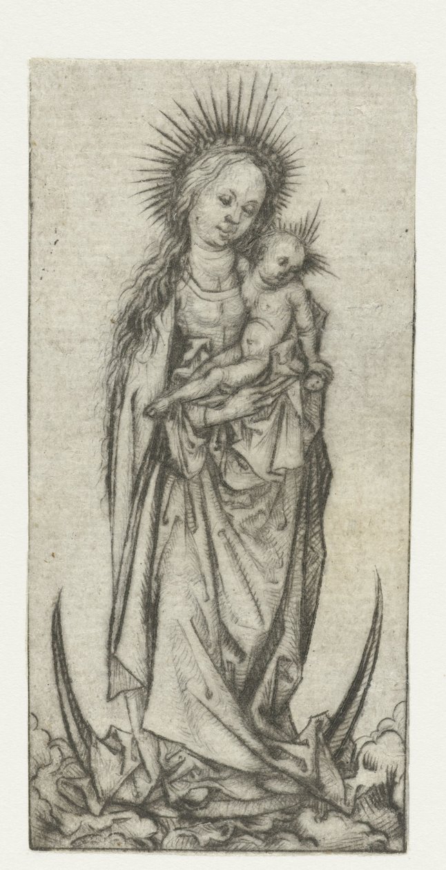 Madonna sur le croissant de lune - Meester van het Amsterdamse Kabinet