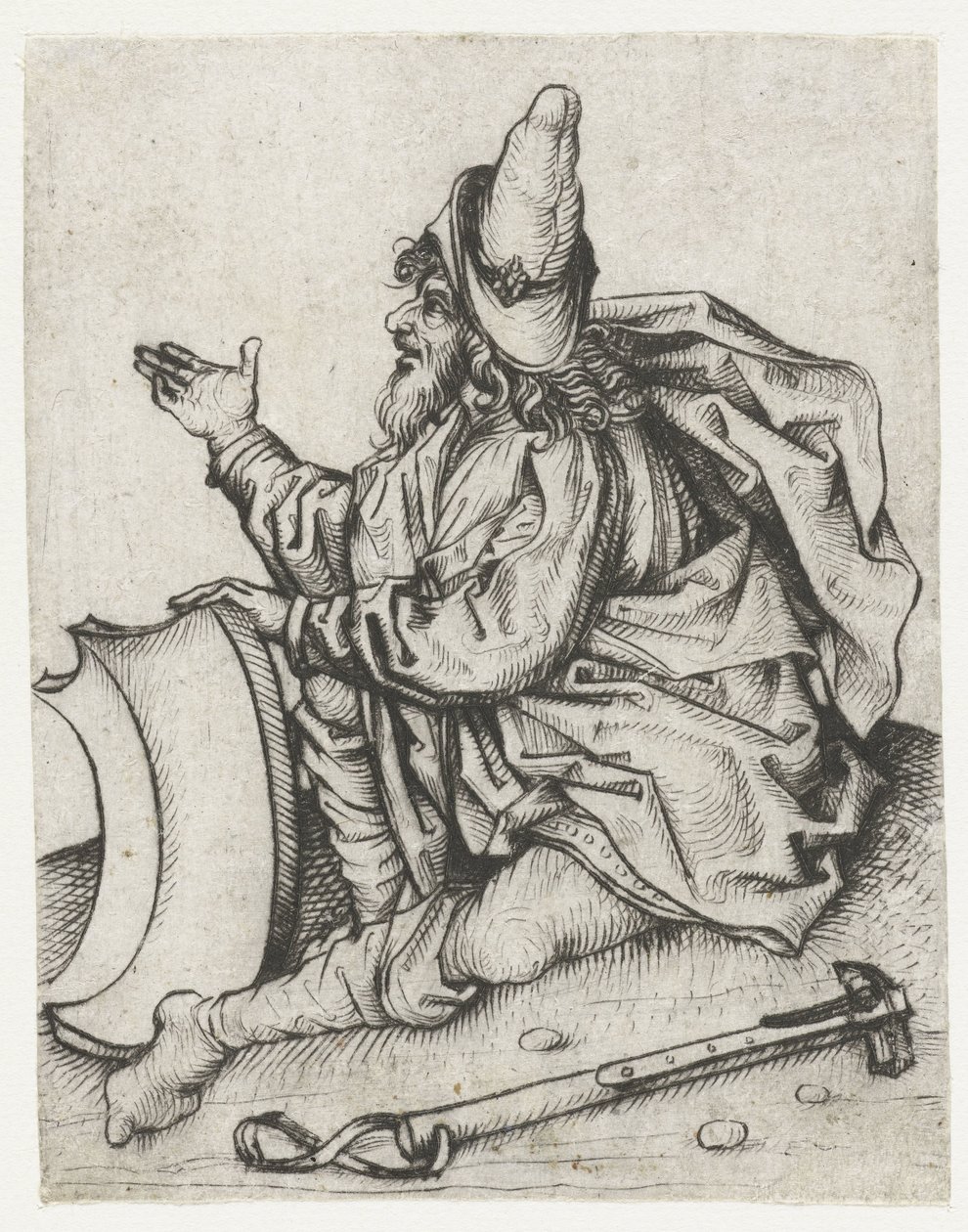 Homme Roma avec barbe et écu blanc - Meester van het Amsterdamse Kabinet