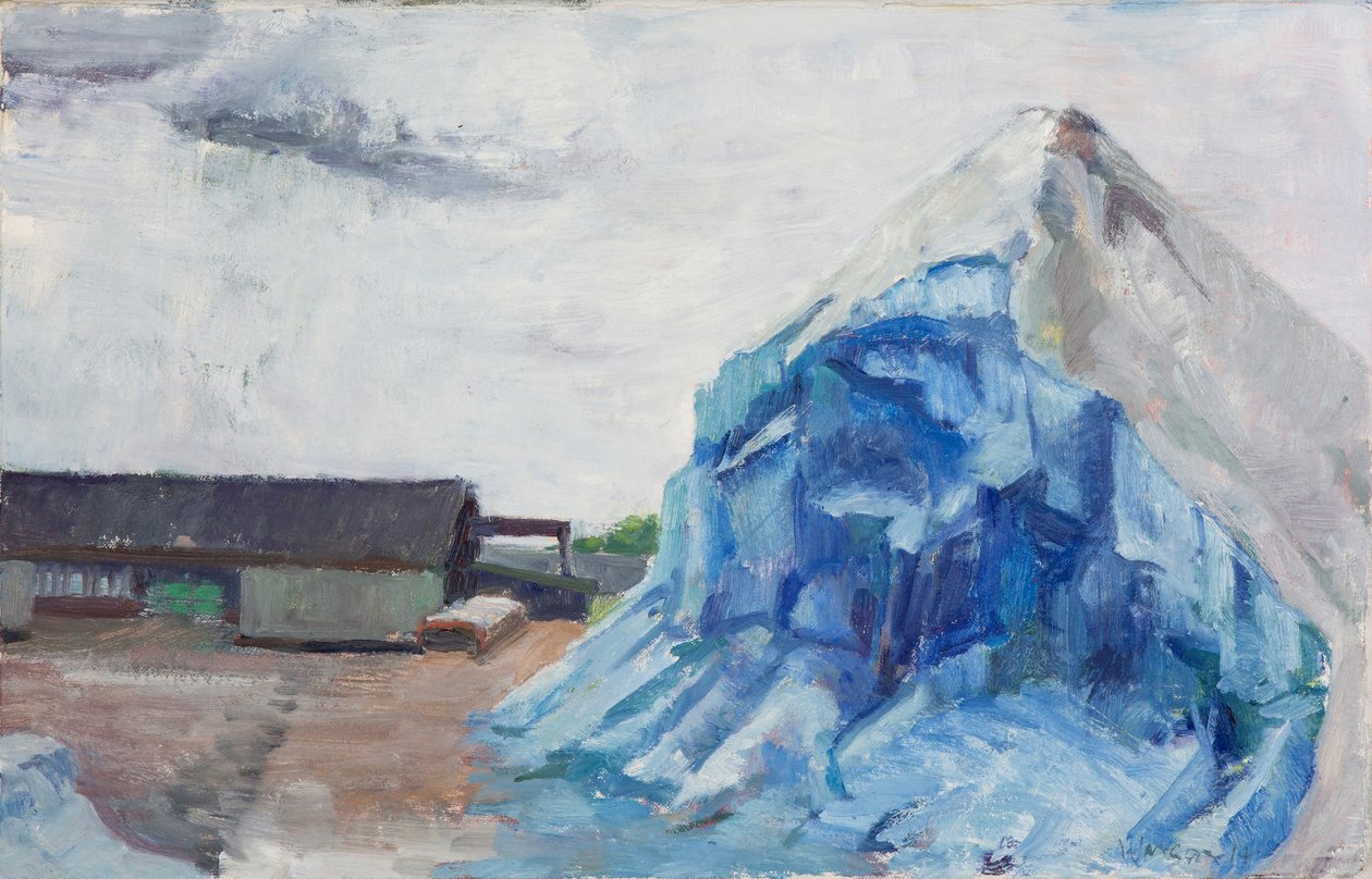 Tas de sel le long du canal Cal Sag, 2014 (huile sur toile) - Megan Williamson