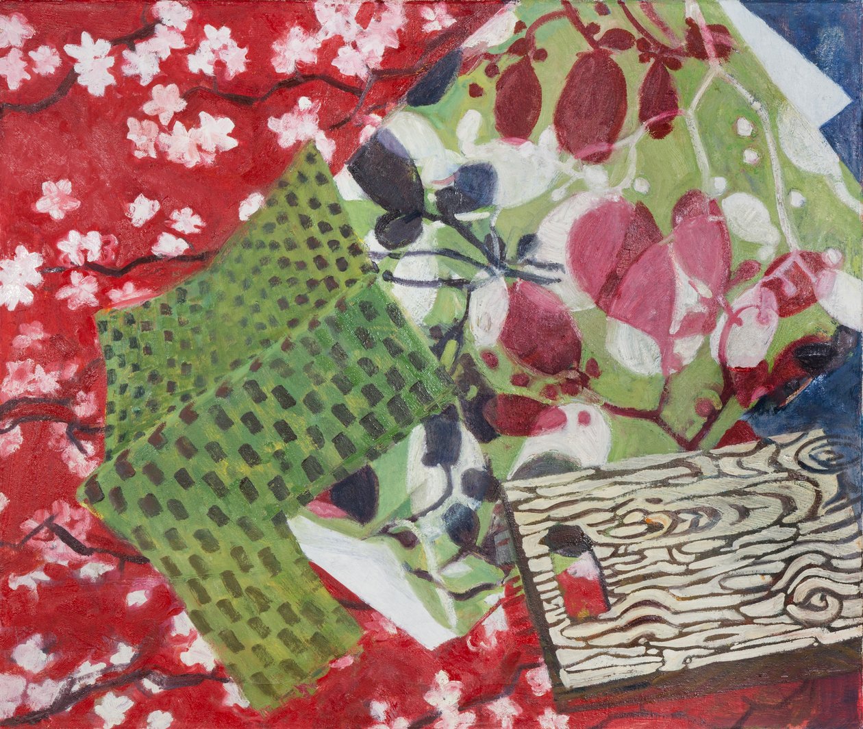 Nature morte avec quatre motifs, 2011 (huile sur toile) - Megan Williamson
