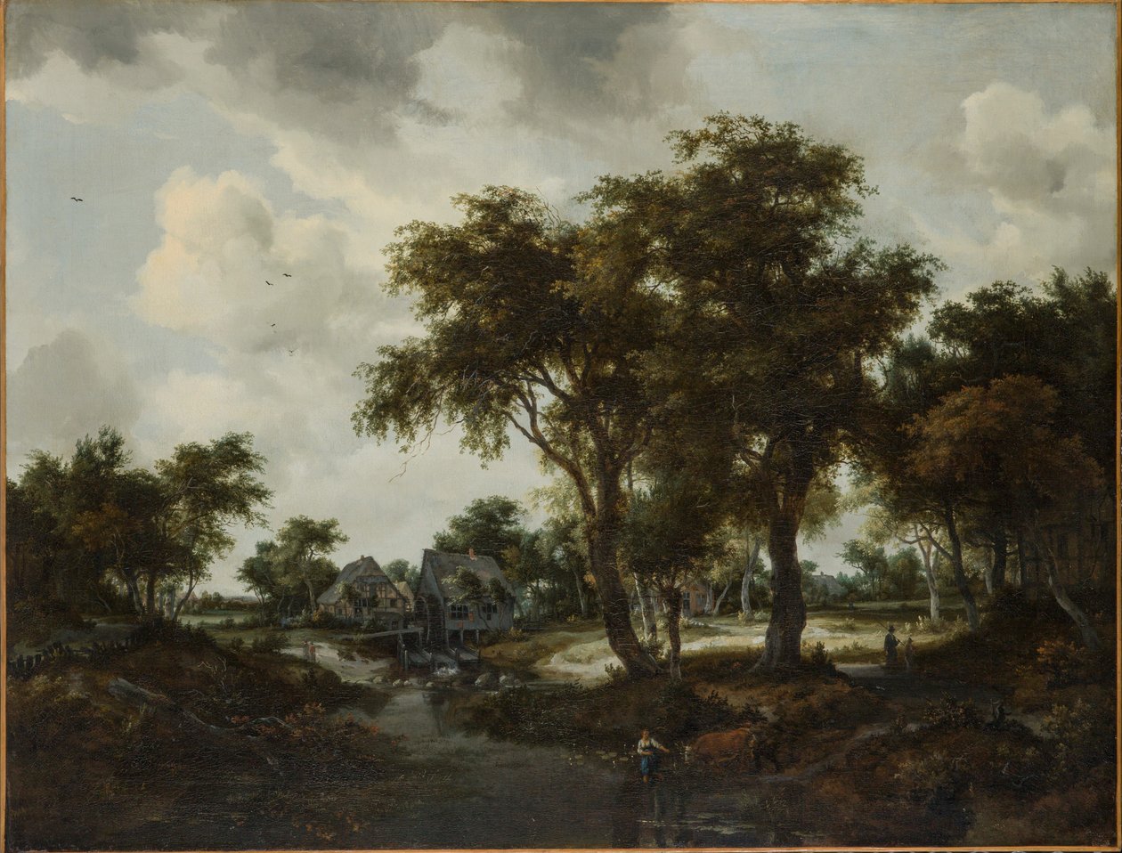 Le Moulin à eau (Le paysage Trevor) - Meindert Hobbema