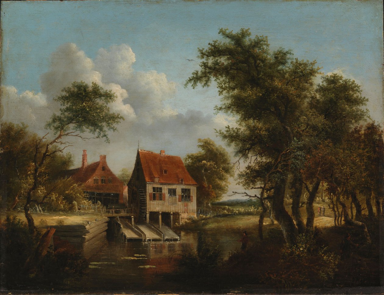 Le moulin à eau - Meindert Hobbema