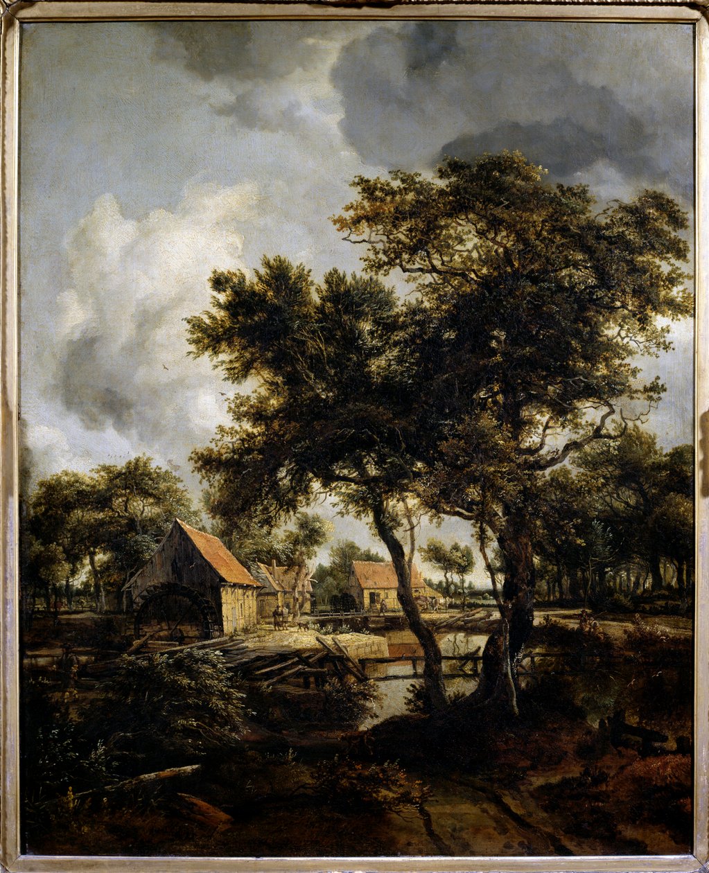 Le moulin à eau - Meindert Hobbema
