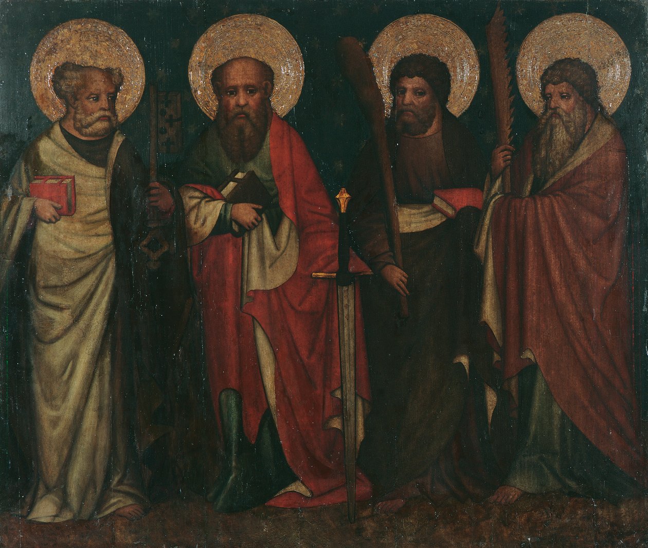 Les apôtres Pierre, Paul, Jacques le Mineur et Simon - Meister von Laufen