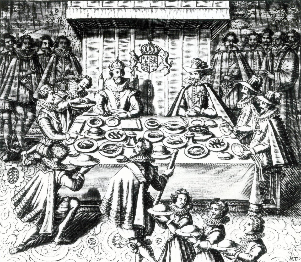 Le roi James festoyant avec des ambassadeurs espagnols, 1624 - Melchior Tavernier