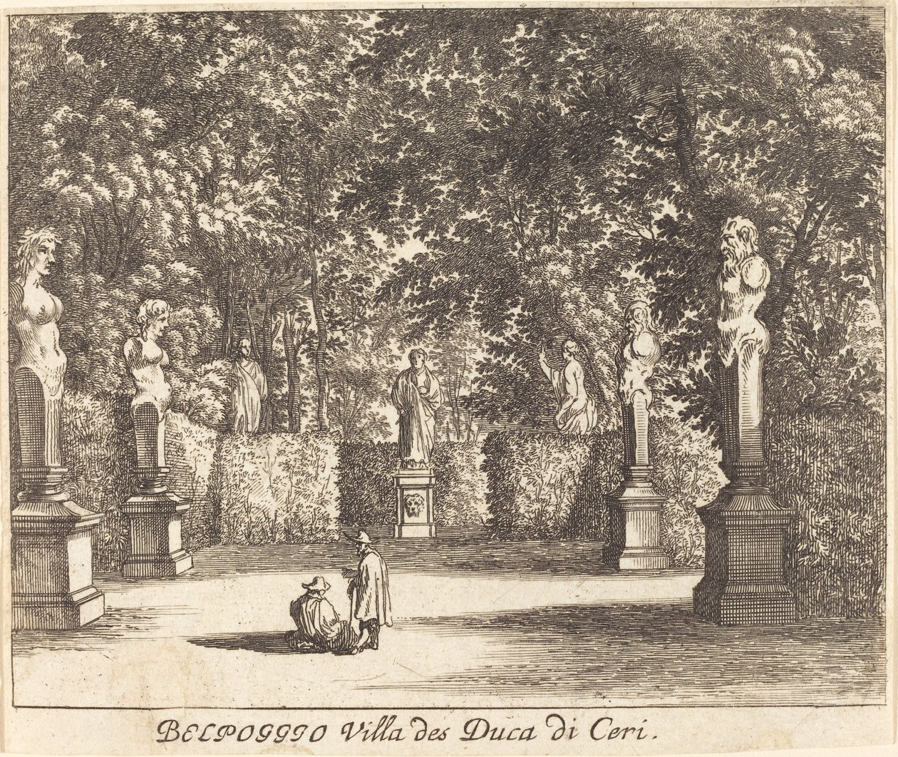 Balpoggio, Villa du Duc de Ceri - Melchior Küsel after Johann Wilhelm Baur
