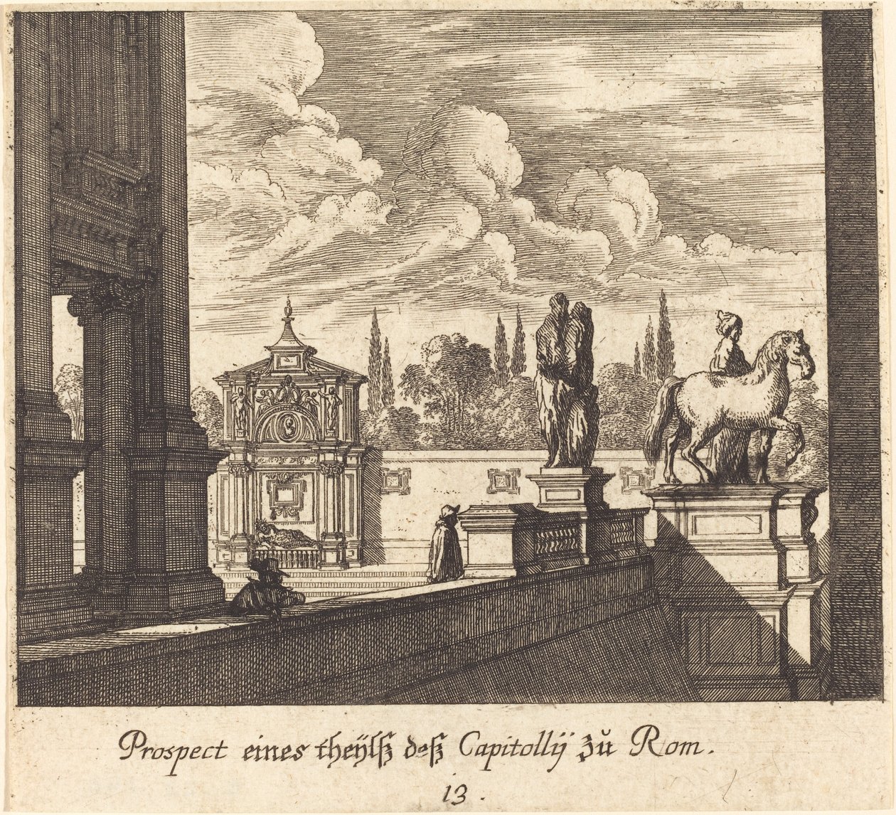 Capitole, Rome - Melchior Küsel after Johann Wilhelm Baur