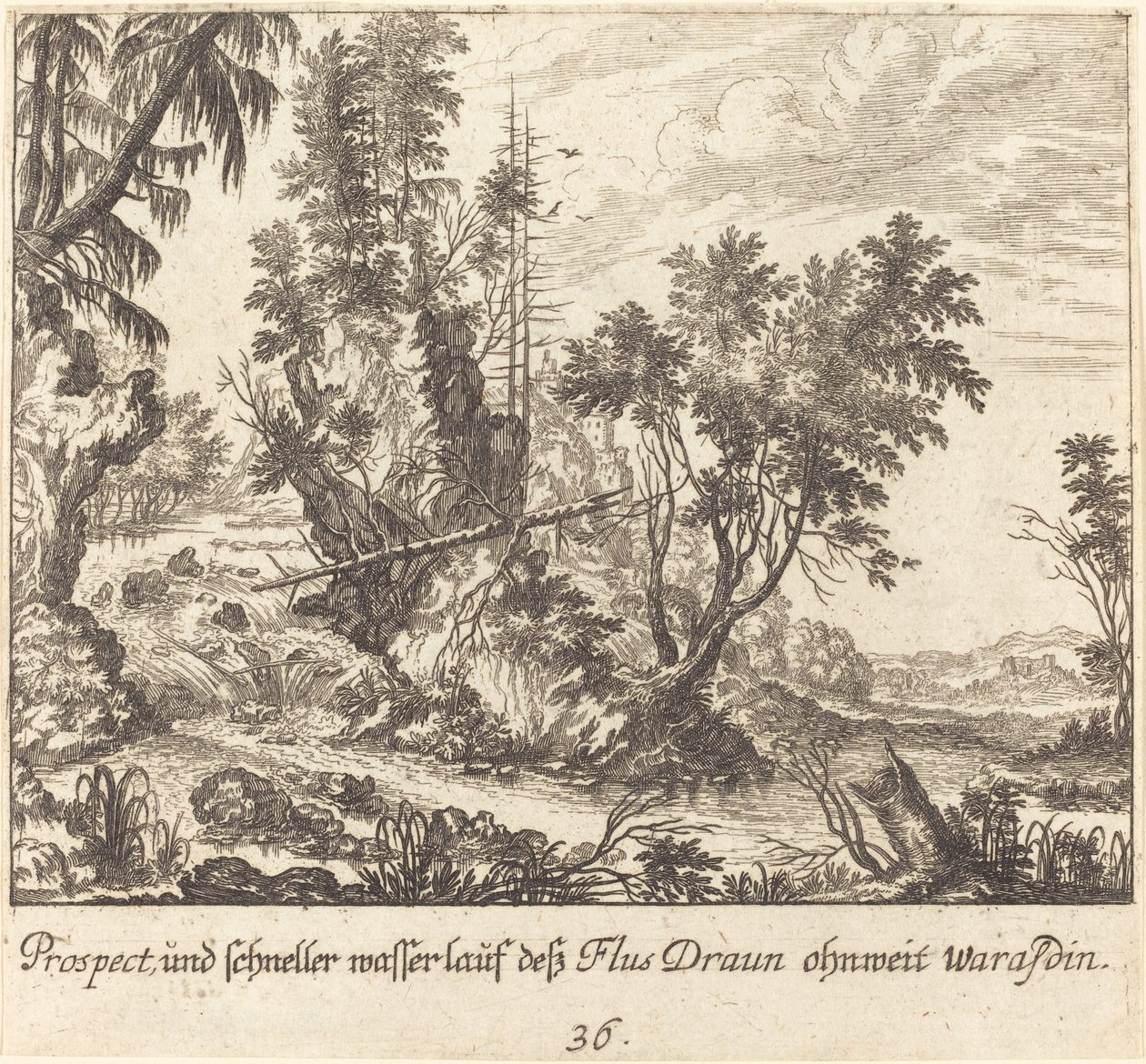 Rivière Draun - Melchior Küsel after Johann Wilhelm Baur
