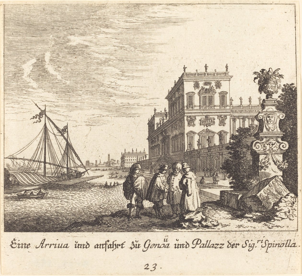 Palais Spinola, Gênes - Melchior Küsel after Johann Wilhelm Baur