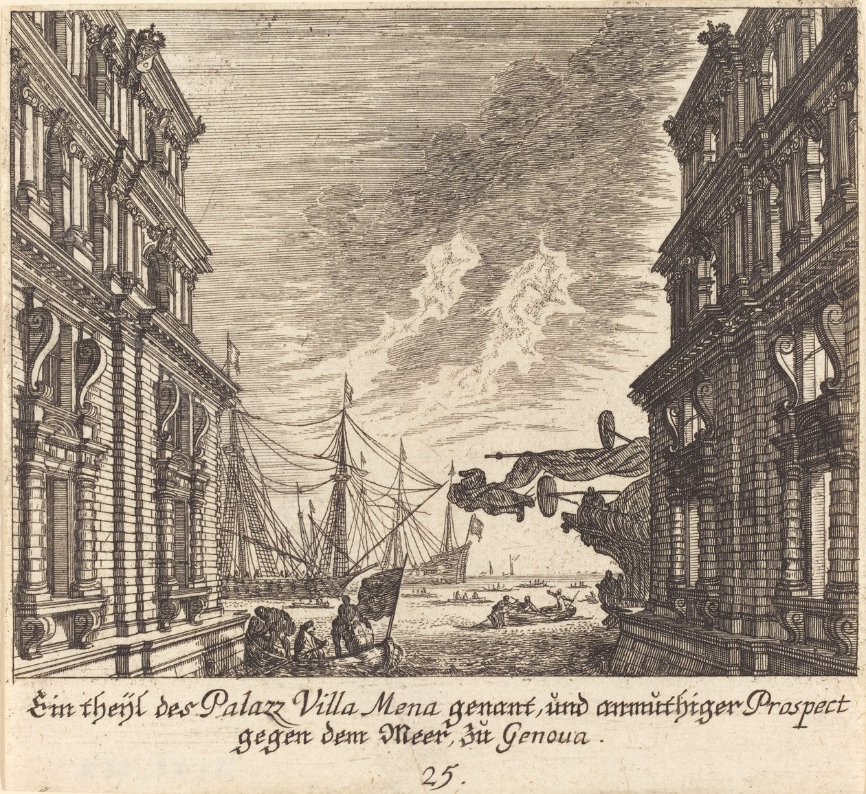 Palazzo Villamena, Gênes - Melchior Küsel after Johann Wilhelm Baur