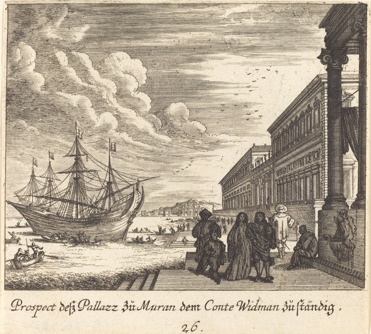 Palais du Comte Widman - Melchior Küsel after Johann Wilhelm Baur