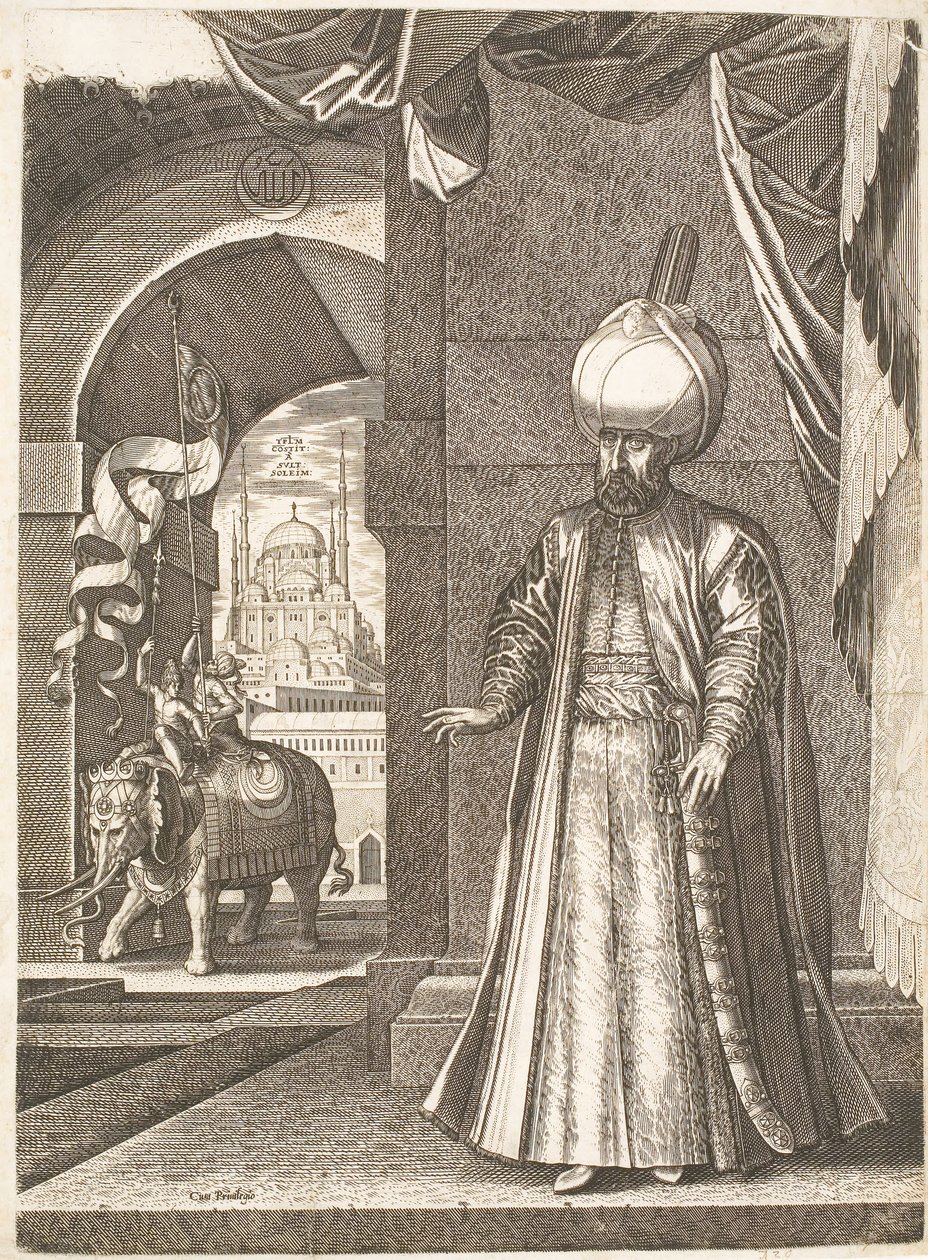 Portrait du sultan Soliman le Magnifique (debout) - Melchior Lorck