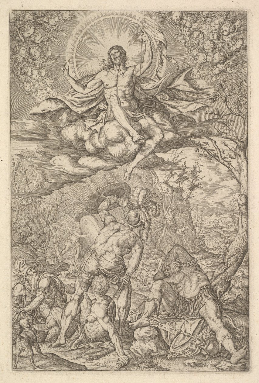 Résurrection du Christ, entouré d