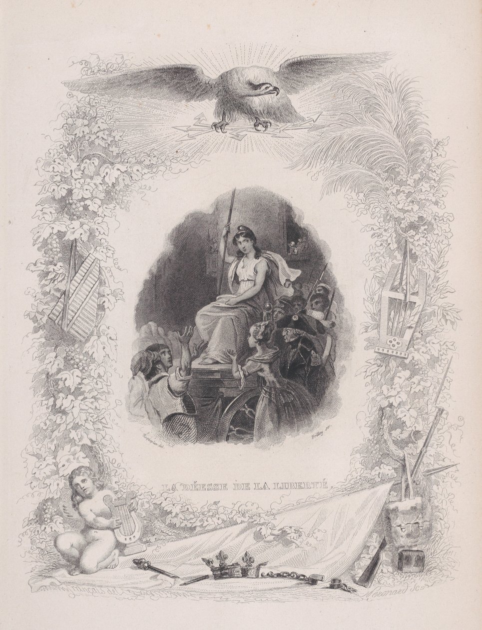 La Déesse Liberté, des Chansons de Béranger, 1829 - Melchior Peronard