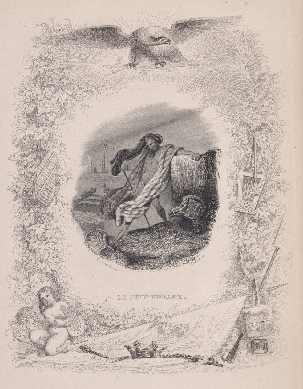 Le Juif errant, des Chansons de Béranger, 1829 - Melchior Péronard, Joubert