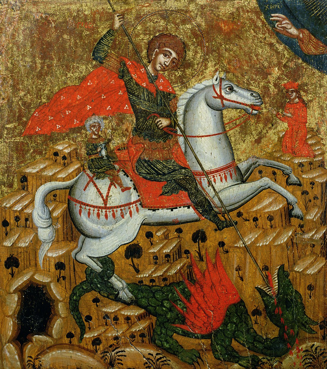 Saint Georges et le Dragon, vers 1700 - Melkite School