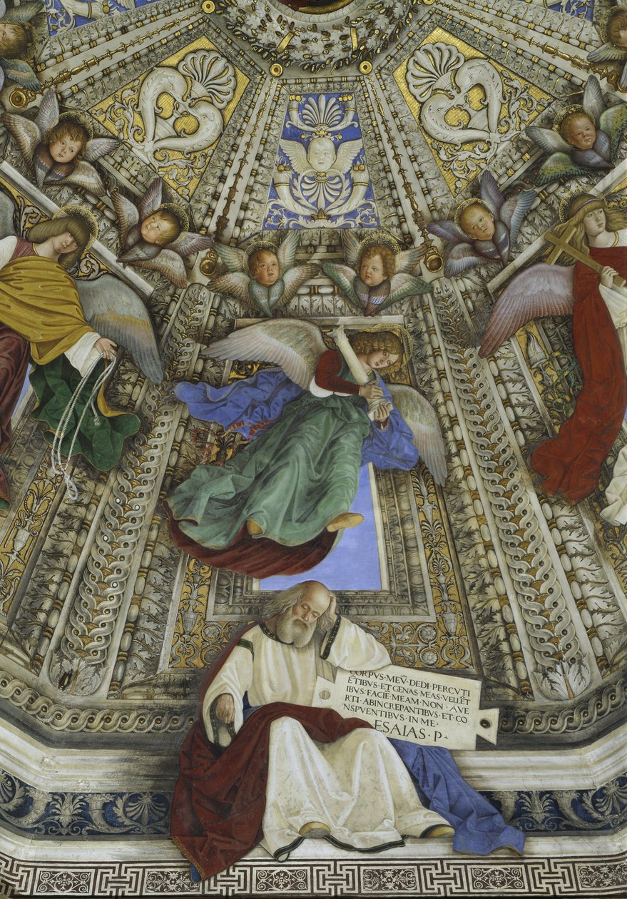 Le prophète Isaïe et un ange, dôme de la sacristie de Saint-Marc, Santuario della Santa Casa, Loreto - Melozzo da Forli