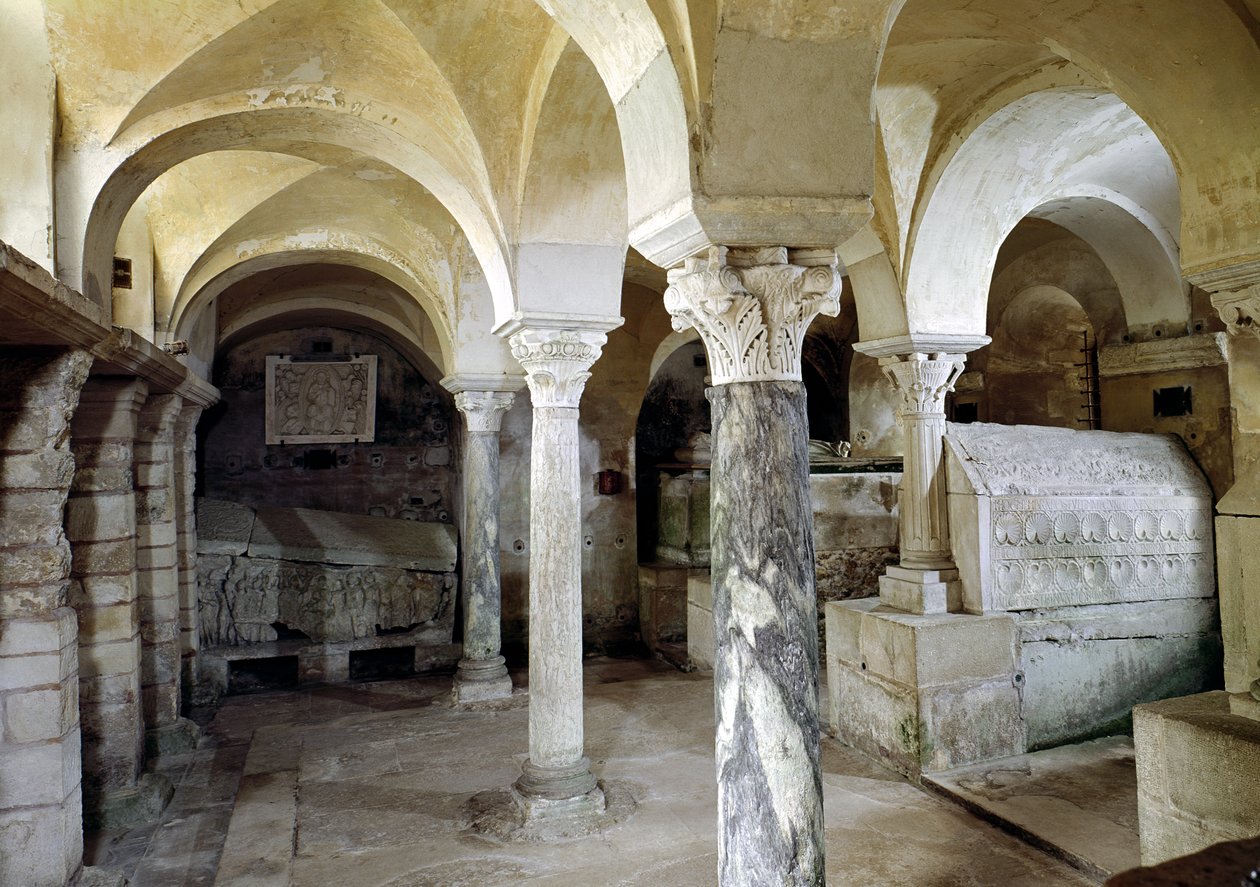 Vue de la Crypte de Saint-Paul, c.634 AD - Merovingian