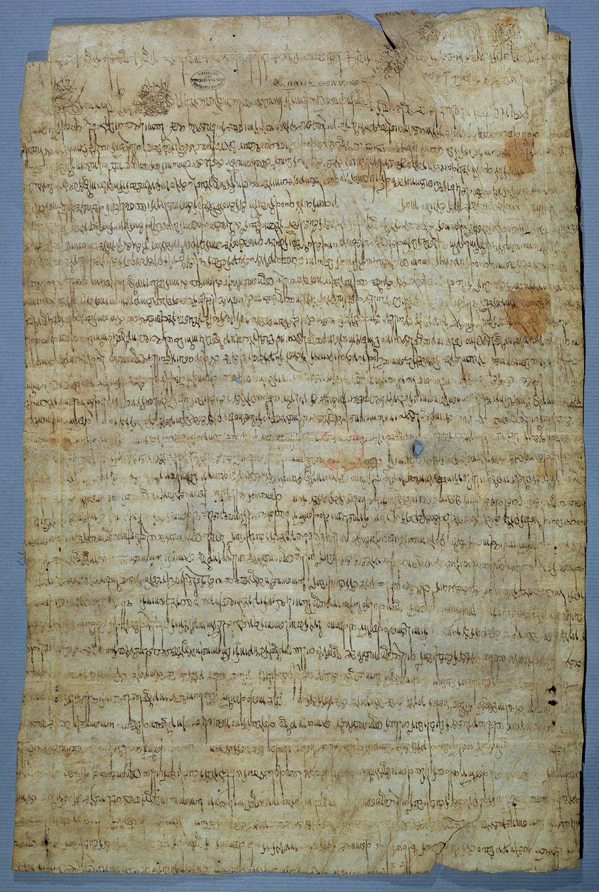 Document écrit par Wadomir (Uuademir) et sa femme, Ercamberta, c.690-691 - Merovingian