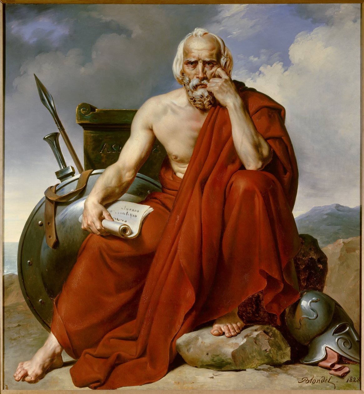 Portrait de Lycurgue (Lykourgos) législateur de Sparte - Merry Joseph Blondel