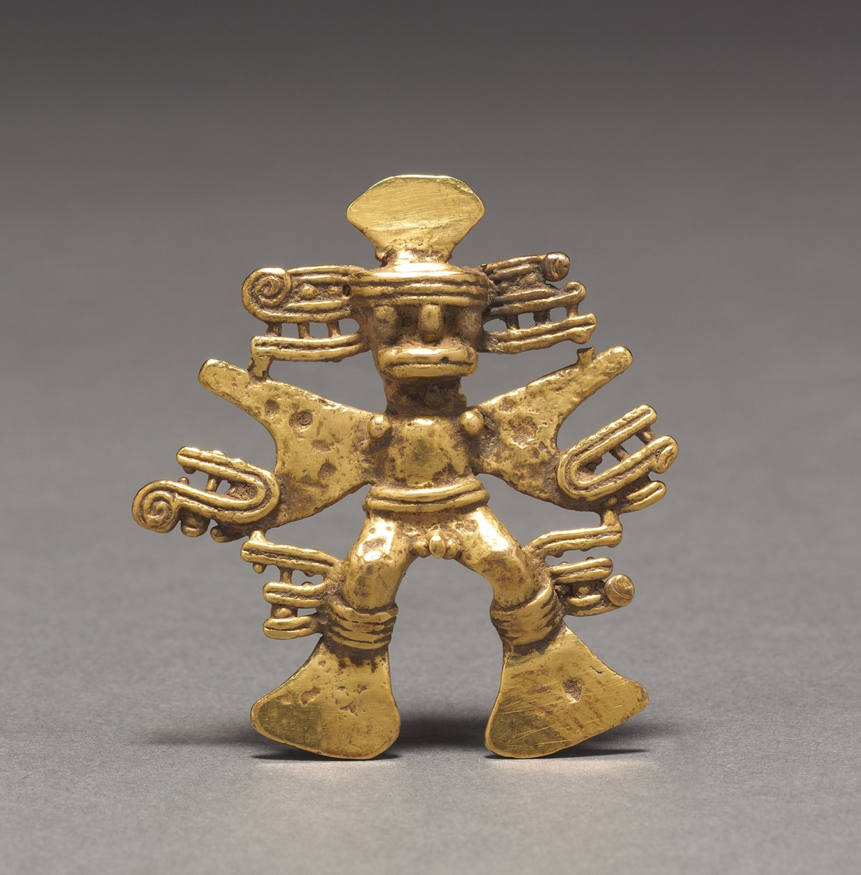Pendentif figurine, c. 700-1550 (or coulé et martelé) - Mesoamerican Mesoamerican