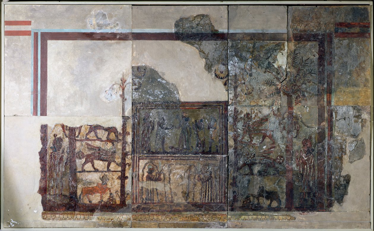 Zimri-Lim, roi de Mari, devant la déesse Ishtar, du palais de Zimri-Lim, Mari, Moyen Euphrate, 1778-1758 av. J.-C. - Mesopotamian