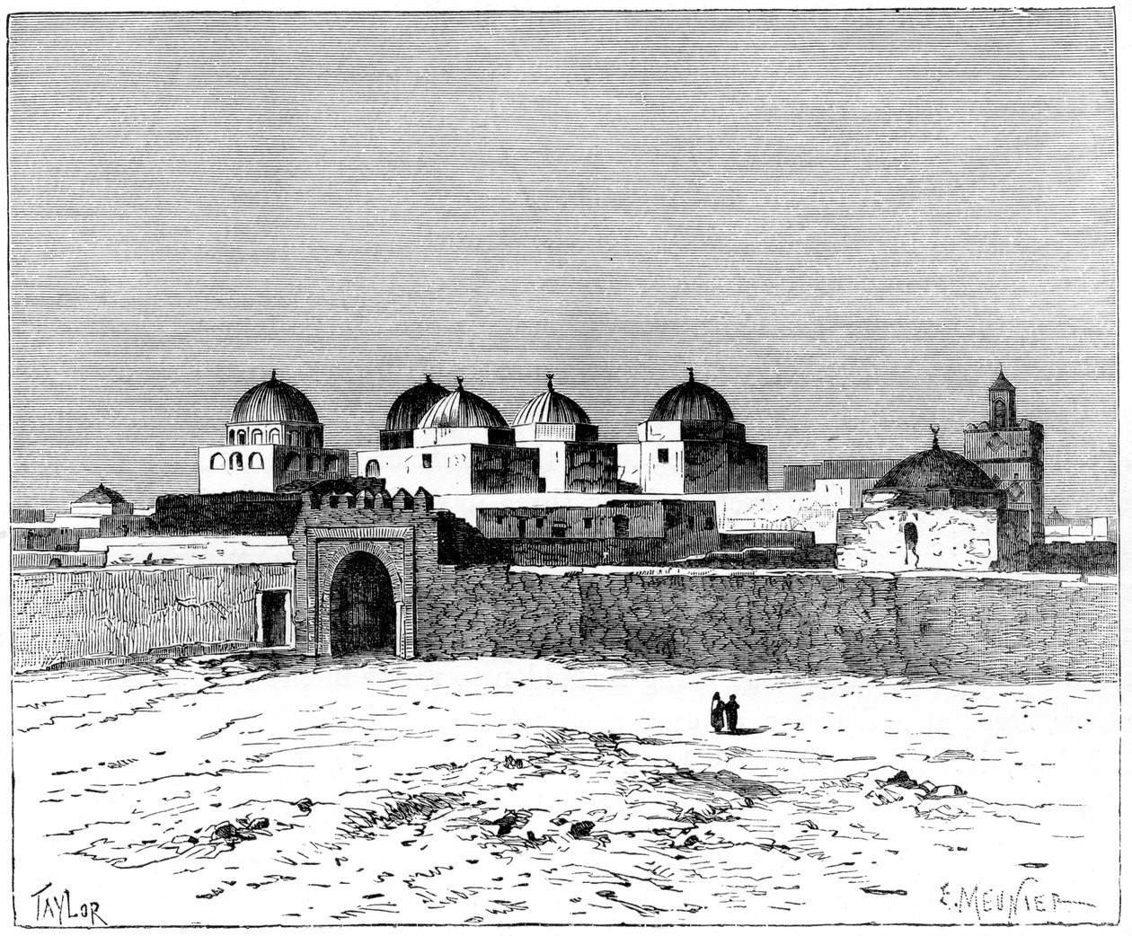 La Mosquée des Épées, Kairouan, vers 1890 - Meunier