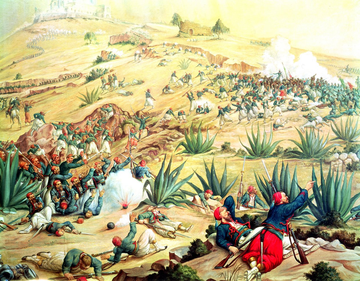 La bataille de Puebla, 5 mai 1862 - Mexican School