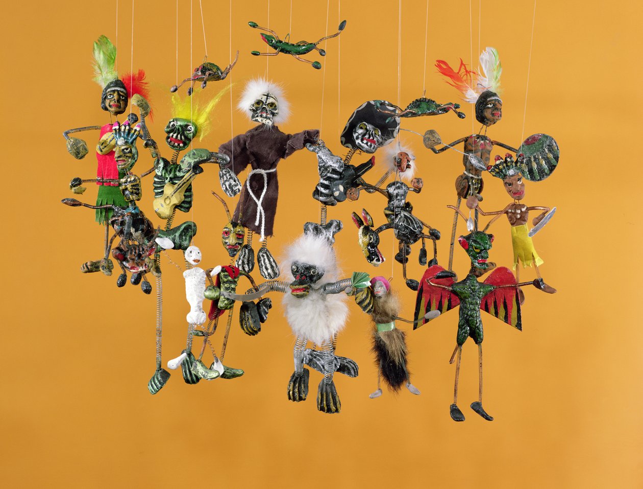 Figures du Jour des Morts, de Oaxaca - Mexican School