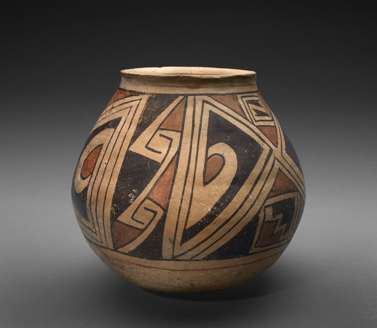 Jar (olla) avec des motifs géométriques, c.1300 - Mexican School