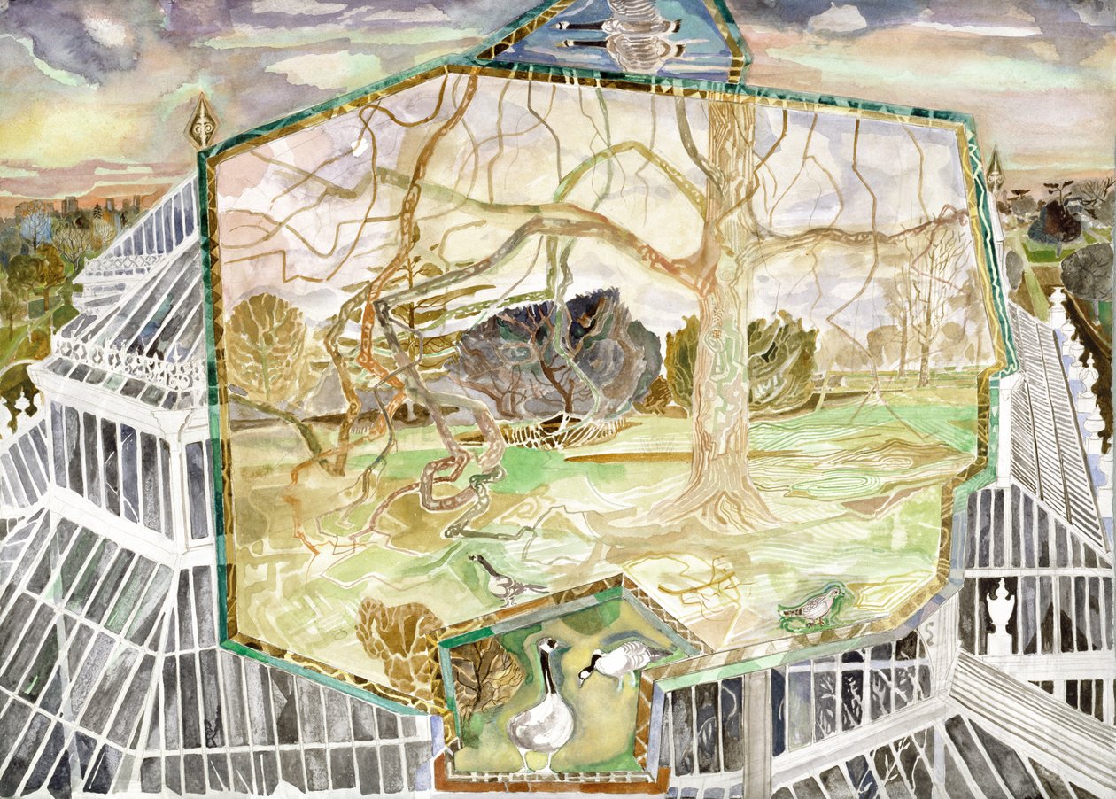 Maison tempérée - Kew sous le ciel du soir - Michael Chase