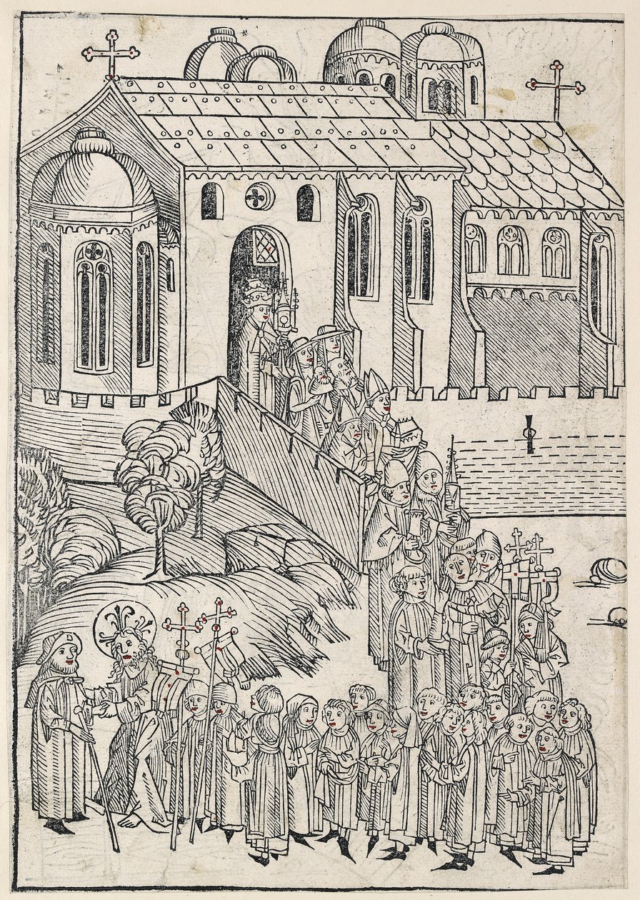 Christ saluant un pèlerin, vers 1491 - Michael Wolgemut