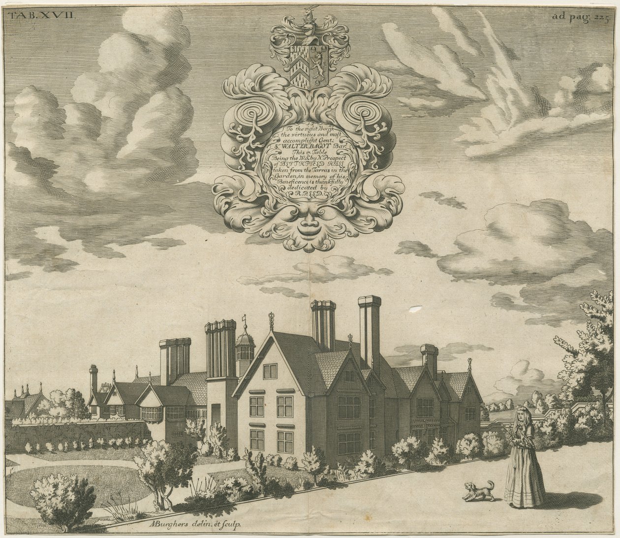 Blithfield Hall (gravure) - Michael Burghers