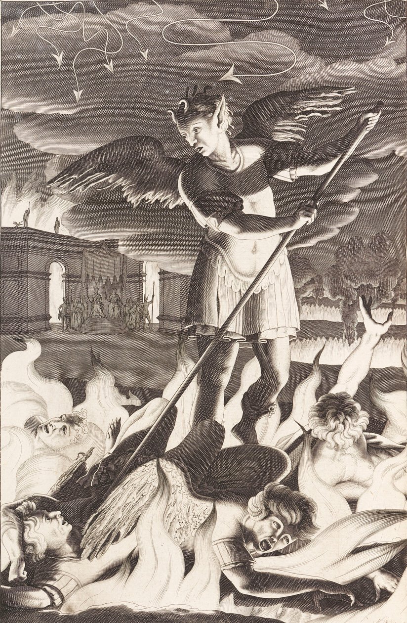 Illustration pour le Paradis perdu de John Milton, 1688 - Michael Burghers