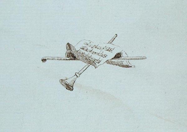 Dessin du carnet de croquis de Michael Faraday (plume et encre sur papier) - Michael Faraday