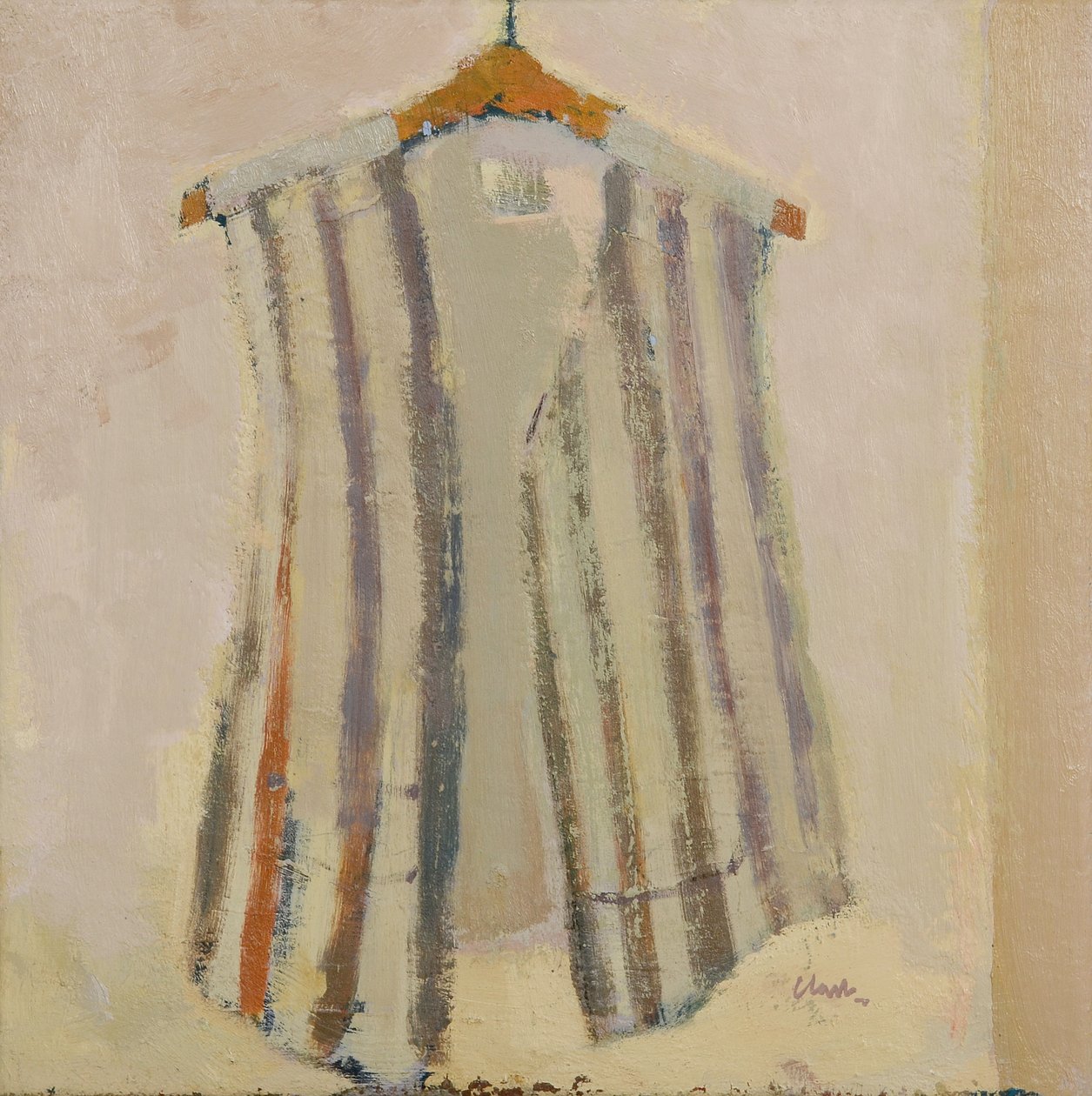 Gilet en soie italienne, 2017 (huile sur lin) - Michael G. Clark
