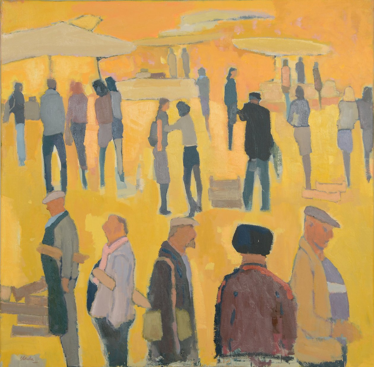 Jour de marché, 2017 (huile sur lin) - Michael G. Clark